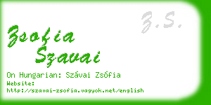 zsofia szavai business card