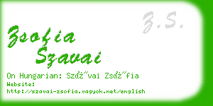 zsofia szavai business card